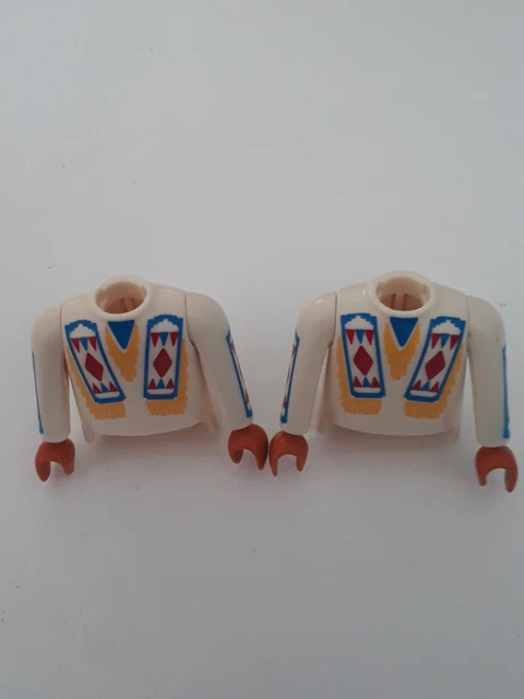 Pièces PLAYMOBIL Anciennes - 2 Jambes De Chef Indien - Thème Autochtone/Western - Occasion - Fabriqué En Allemagne