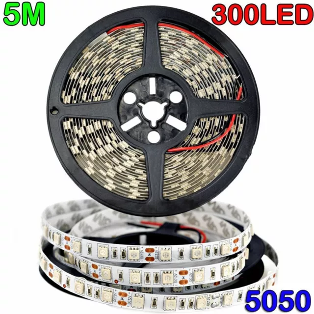 Bright 12V 5M 16.4ft 5050 RGB Waterproof SMD 300 LED Flexible Strip light USA 3