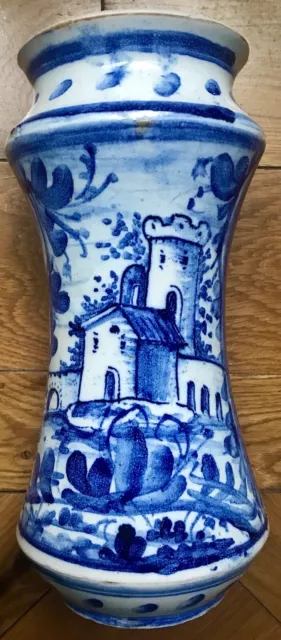 VASE ALBARELLO MAJOLIQUE NAPLES FAIENCE ANCIENNE CÉRAMIQUE XVIII 18eme SIÈCLE