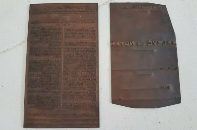 Plate Copper Écriture