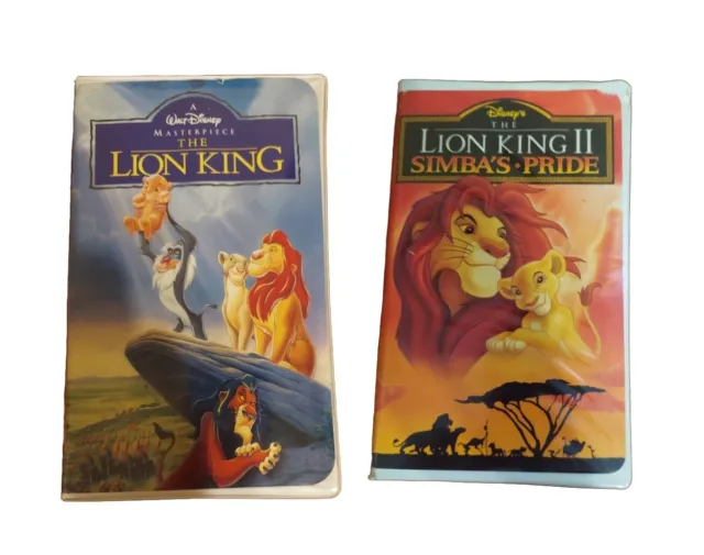 The Lion King 1 and 2 VHS Walt Disney Movies Lot Of 2
