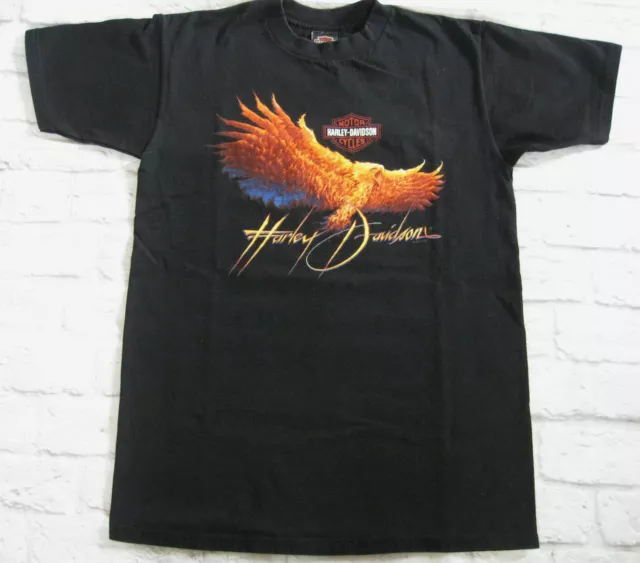 Harley-Davidson Eagle T-Shirt 1997 PACIFIC HD Honolulu Hawaii Black Medium