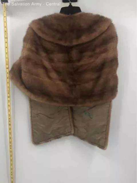 Furs By Gaylon Womens Brown Faux Fur Multifunctional Cape Shawl One Size