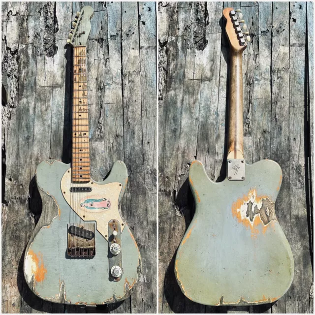 Custom One Off  Telecaster 2 Tone Aged Blue Pro Relic & Pro Set Up + Hard Case