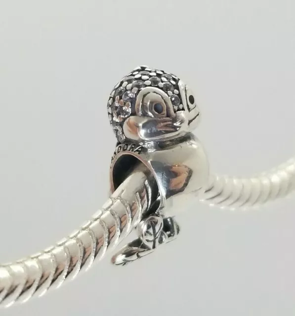 Pandora #797166CZ Snow White's Bird Bead with Clear CZ bracelet Disney Snow