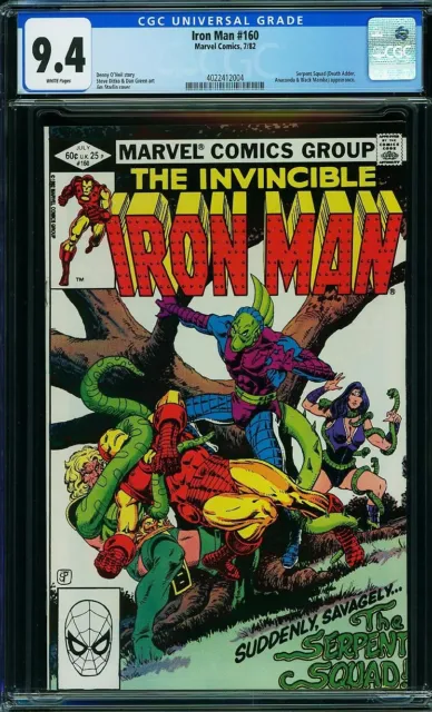 Invincible Iron Man #160 (1982 Marvel) CGC 9.4 NM  Steve Ditko Jim Starlin