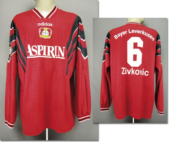 match worn shirt Spielertrikot Bayer Leverkusen 1997/98 Boris Zivkovic Fußball