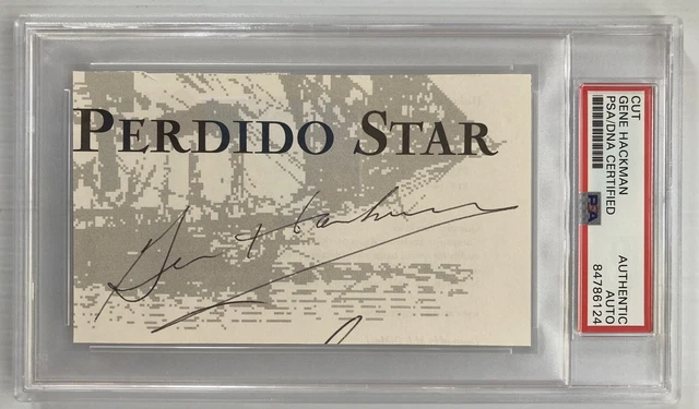 Hoosiers Unforgiven Gene Hackman Signed Autograph 3x5 Cut - PSA DNA - FREE S&H!