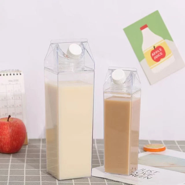 Bouteille D'eau Cabilock 500ml - Design Carton De Lait Vache - Transparente - Parfaite Pour Voyage