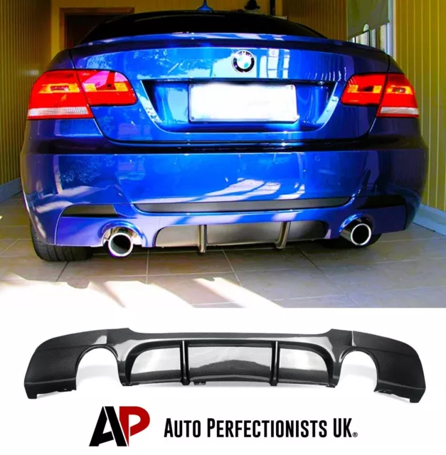 BMW 3 Series E92 E93 Carbon Fibre Rear Valance Diffuser Spoiler Splitter M Sport