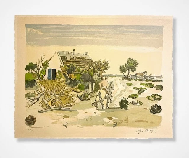 Lithographie Originale Yves Brayer 1979 - Thème Venise, Période XXème Siècle, Sur Papier
