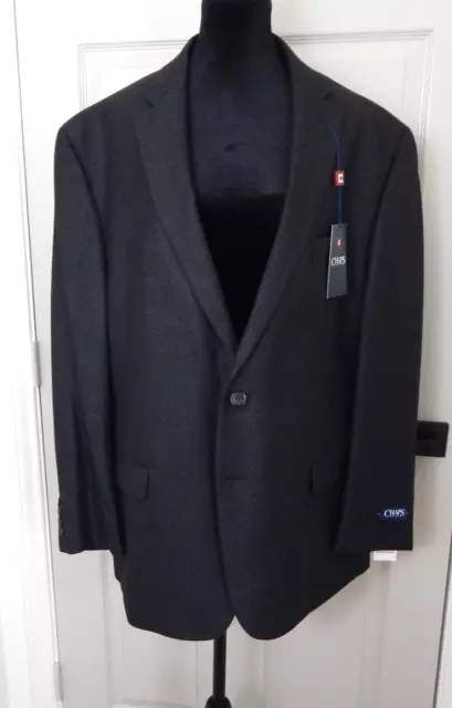 CHAPS Ralph Lauren Blazer Mens Size 48R Sports Coat Charcoal Gray Rayon NWT