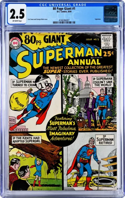 1964 80 Page Giant 1 CGC 2.5  Superman