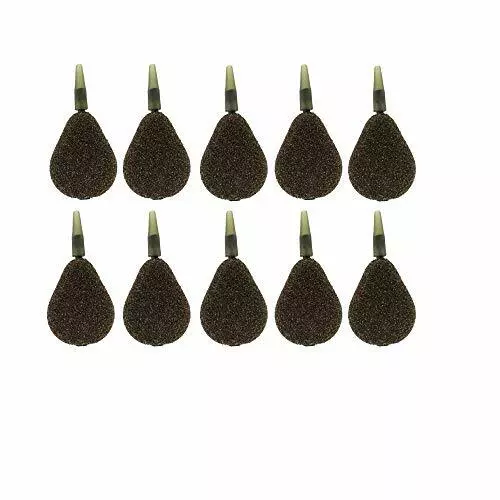 BZS Carp Fishing Weight Inline Flat Pear Textured (Pack of 10) (5)