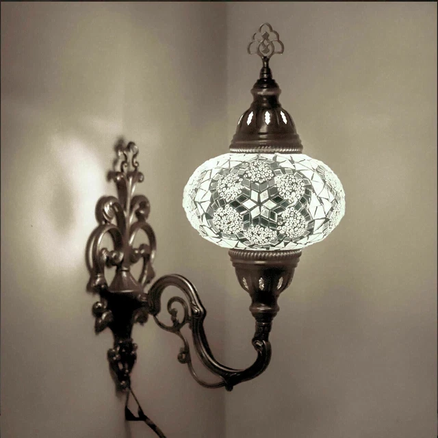 Applique murale Turque Style marocain mosaïque multicolore lampe grand Globe