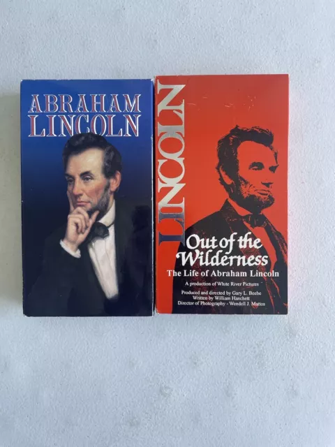 2 Abraham Lincoln VHS Tapes Rare Vintage President