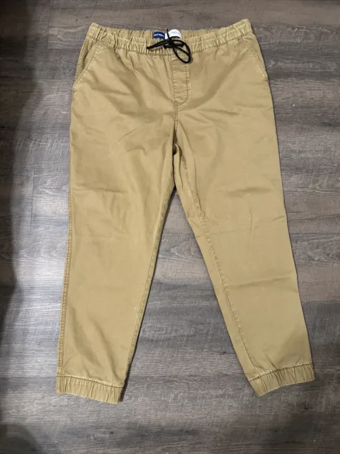 Old Navy Modern Joggers Gray Khaki With Drawstrings Size XL