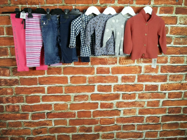 Girls Bundle Age 6-9 Months Next M&S Gap Etc Tops Trousers Jeans Tees Knit 74Cm