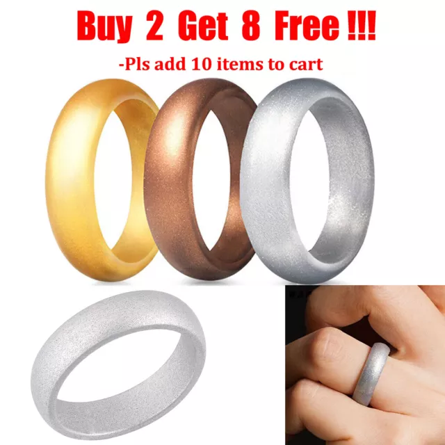 1pc Flexible Silicone Wedding Ring Rubber Sport Finger Bands Ring 5.7mm Width