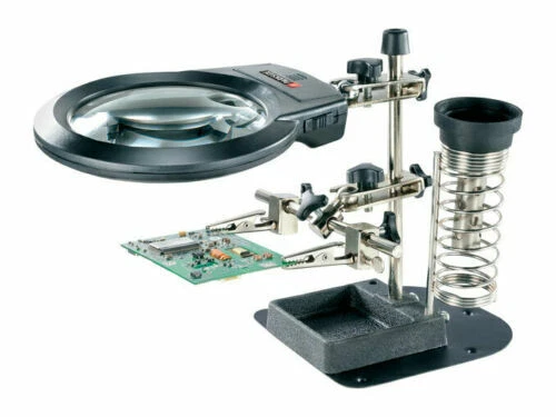PARKSIDE HELPING HAND led magnifier with led light & dual magnification ...
