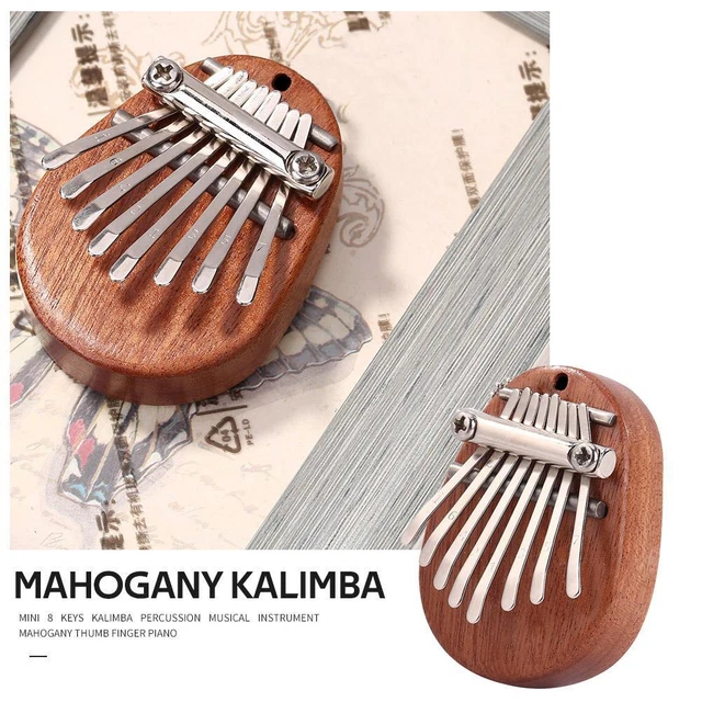 8 Key Mini Kalimba Wooden Pocket Kalimba Music Instrument Gifts for Music Lovers