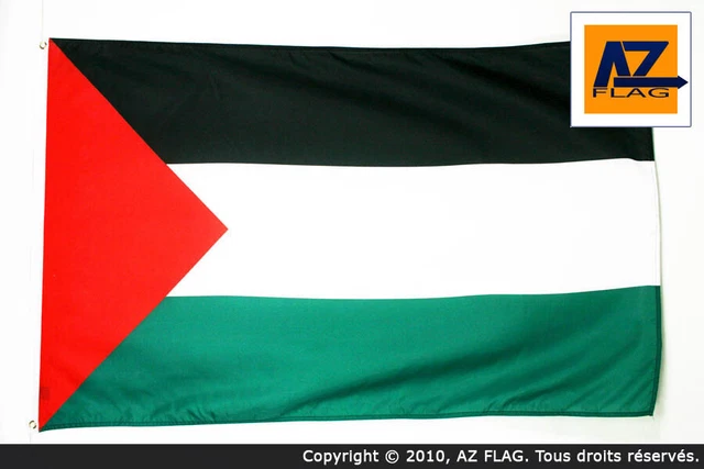 Bandiera Palestina 45x30 Cm - In Poliestere Con Cordicelle - Per Interni Ed Esterni - AZ FLAG
