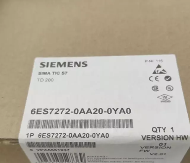 NEW Siemens 6ES7272-0AA20-0YA0 Module 6ES72720AA200YA0