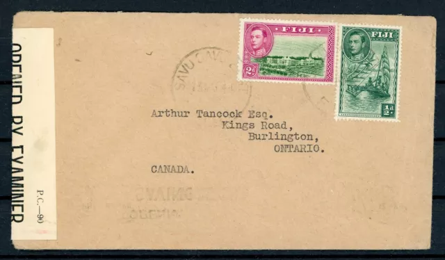 Fiji Examined Letter Ontario Canada #8379