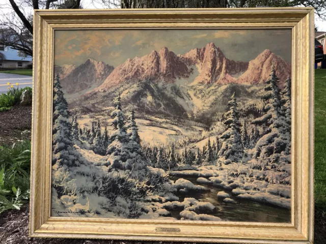 Laszlo Neogrady Winter’s Home Oil Painting