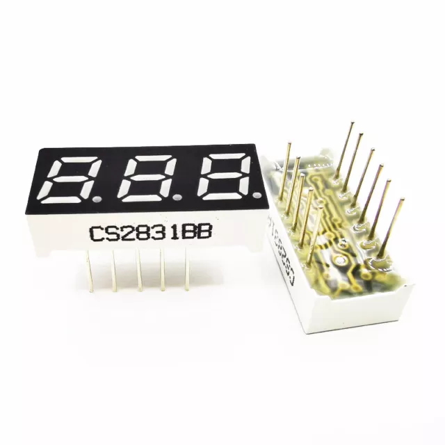 10pcsLED 0.28" 3Digit 7-Segment LED Display Digitron Common Anode Common Cathode