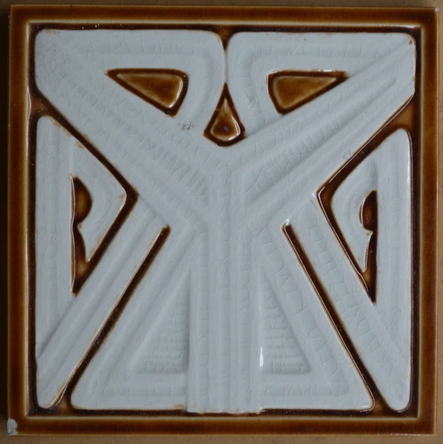 Germany - Villeroy & Boch - Antique Art Nouveau Majolica Tile C1900