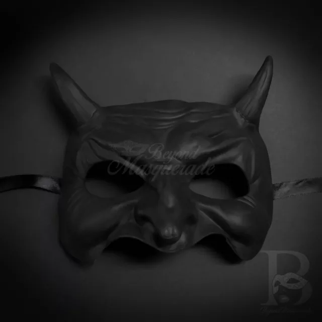 Devil Demon Masquerade Mask Halloween Costume Prom Ball Mask Black M31206