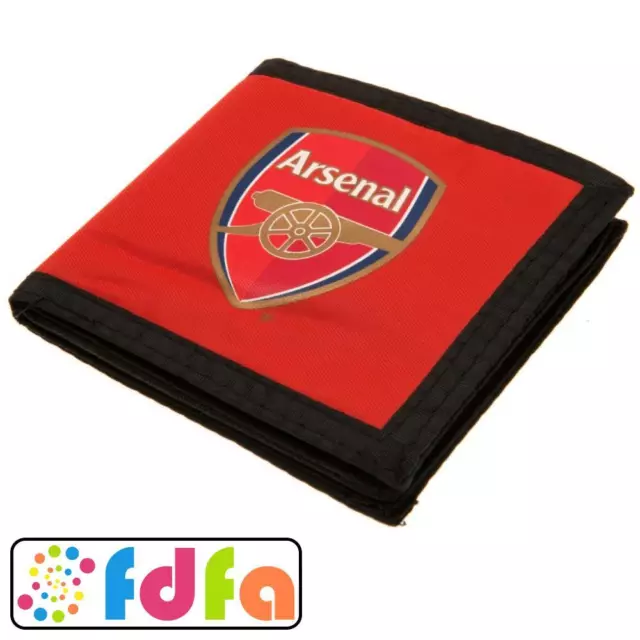 Officially Licensed Arsenal FC Football Club Crest Canvas Wallet Gunners