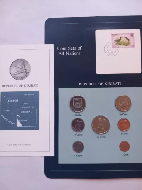 Coin Sets of All Nations - Scarce Republic Of Kiribati Unc Coin Set Coa Inc
