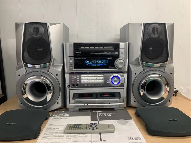 AIWA Z-L90 STEREO Stack System Hifi Speakers + Remote Manuals PAT ...