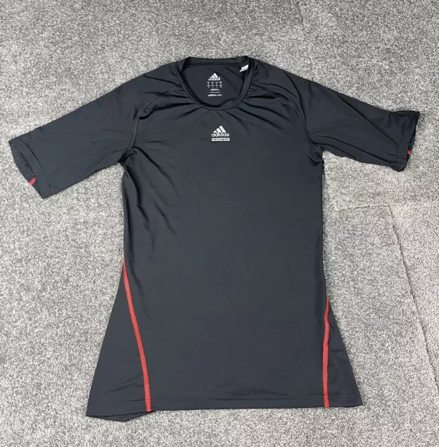 Adidas Techfit Compression Shirt Mens Medium Black Lightweight Climalite Top