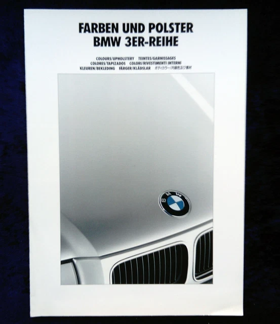 BMW 3ER E 36, Farben und Polster Prospekt 1.1991, 316i 325i und td