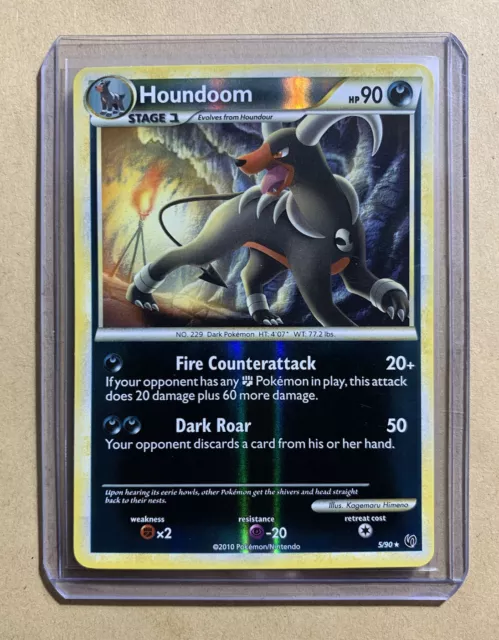 2010 Pokémon HeartGold & SoulSilver Undaunted Houndoom 5/90 Reverse Holo Rare NM