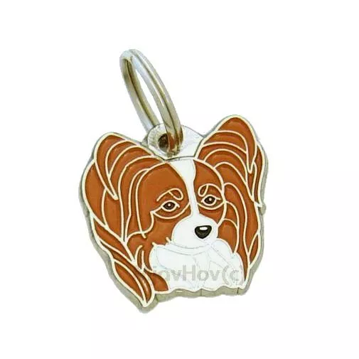 Dog name ID Tag Continental toy spaniel, Papillon, Personalized, Handmade 3