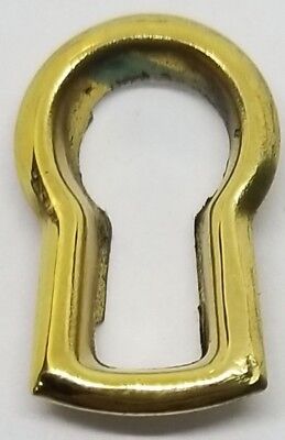 Stamped Brass Keyhole Insert cover key plate desk cabinet door antique vintage