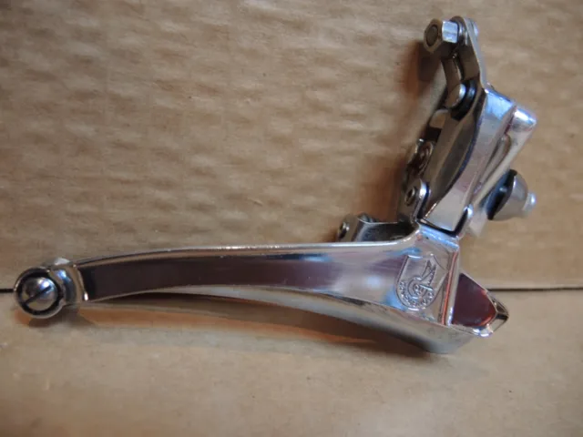 CAMPAGNOLO VELOCE FRONT DERAILLEUR 1990s BRAZE ON FITTING - REBUILT + POLISHED