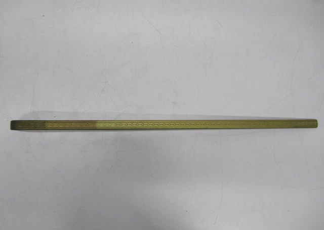 6 Vtg Stamped Embossed Metal Curtain Drapery Rods Gold Adjustable 27.5"-51" 3