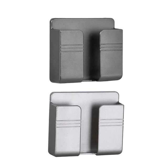 4 Supports Muraux Adhésifs Pour Téléphone - 3M Fort - Pour Chargeur, Salle De Bain, Cuisine - Noir