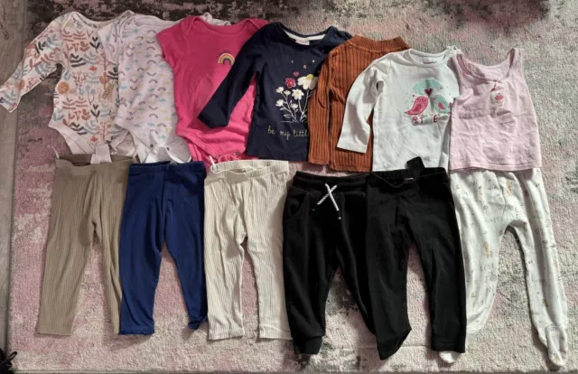 Baby Girls Big Clothes Bundle 12-18 Months