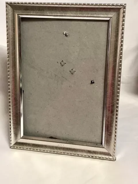 Frame 5X7 Standing Photo Pictures Classic Embossed Silver Silvertone  Classic