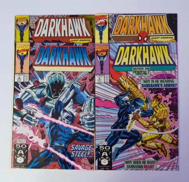 Run Of 4 1991 Marvel Darkhawk Comics #2-5 VF/NM Bagged And Boarded