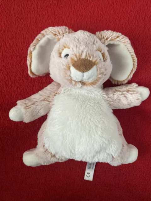 🇫🇷 Doudou Peluche Lapin Roux Chiné Blanc Billes SIMBA TOYS NICOTOY NEUF