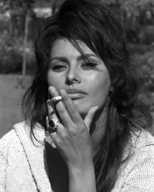 A Sophia Loren Smoking 8x10 Picture Celebrity Print