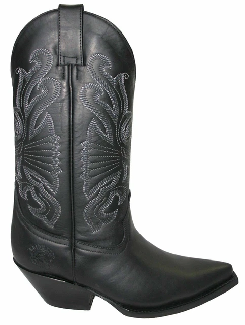 Men's GRINDERS CAROLINA Black Crocodile Cowboy Western Leather Croc Calf Boots E