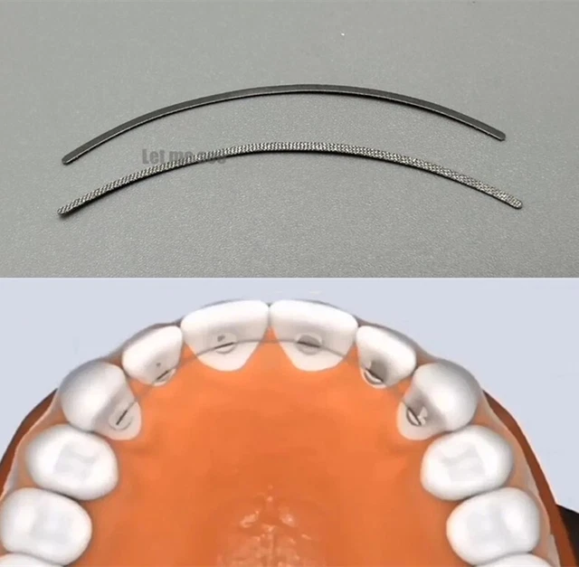 2pcs/bag Dental Orthodontic Universal Lingual Retainer Mesh Base Bonding 1.2mm